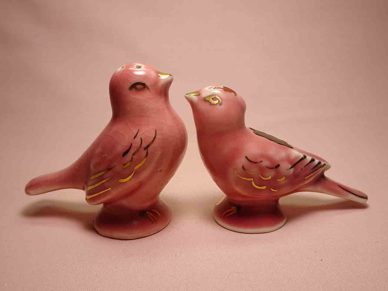 Grindley pottery salt and pepper shakers - birds