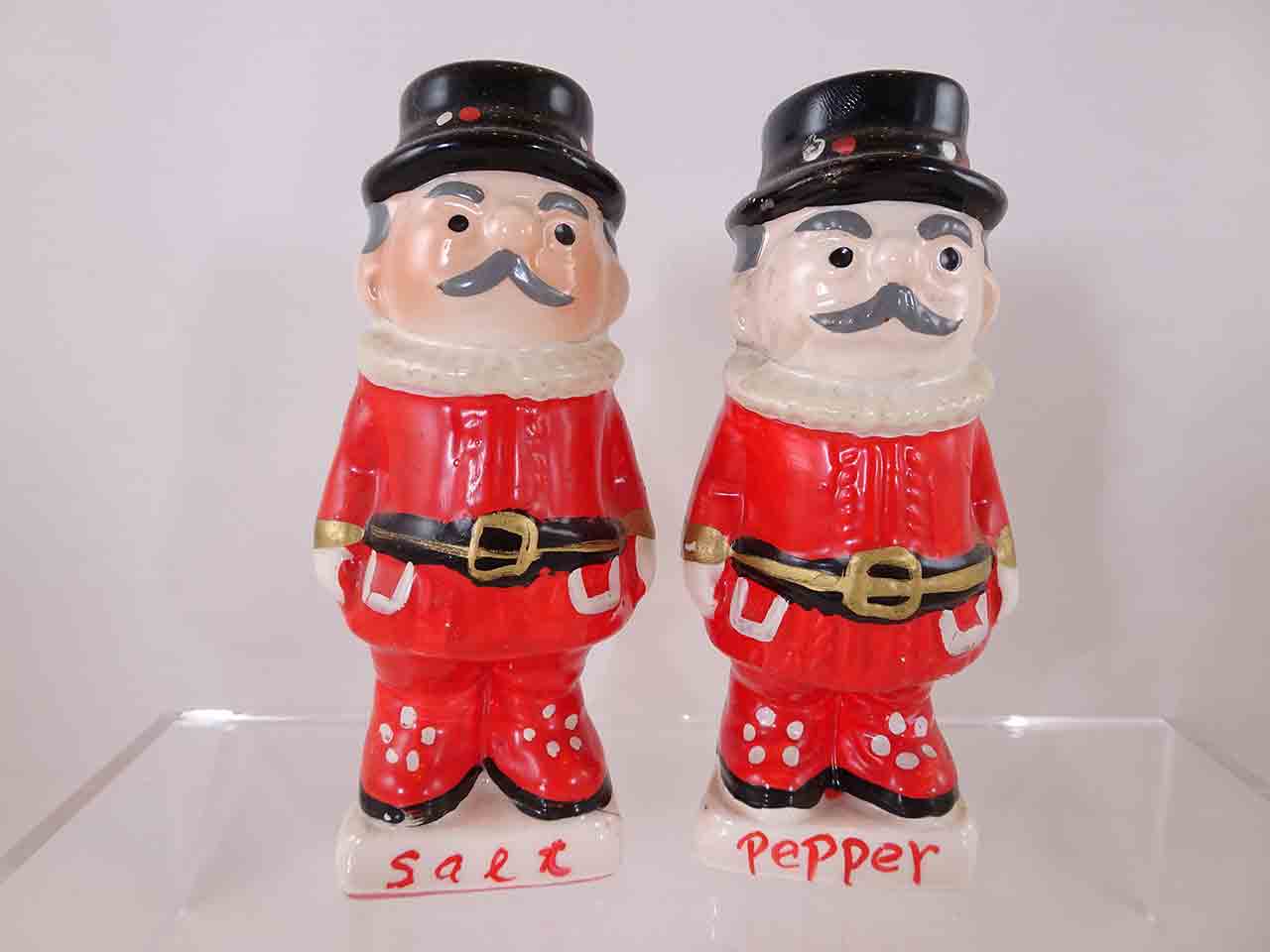 Beefeaters salt and pepper shakers