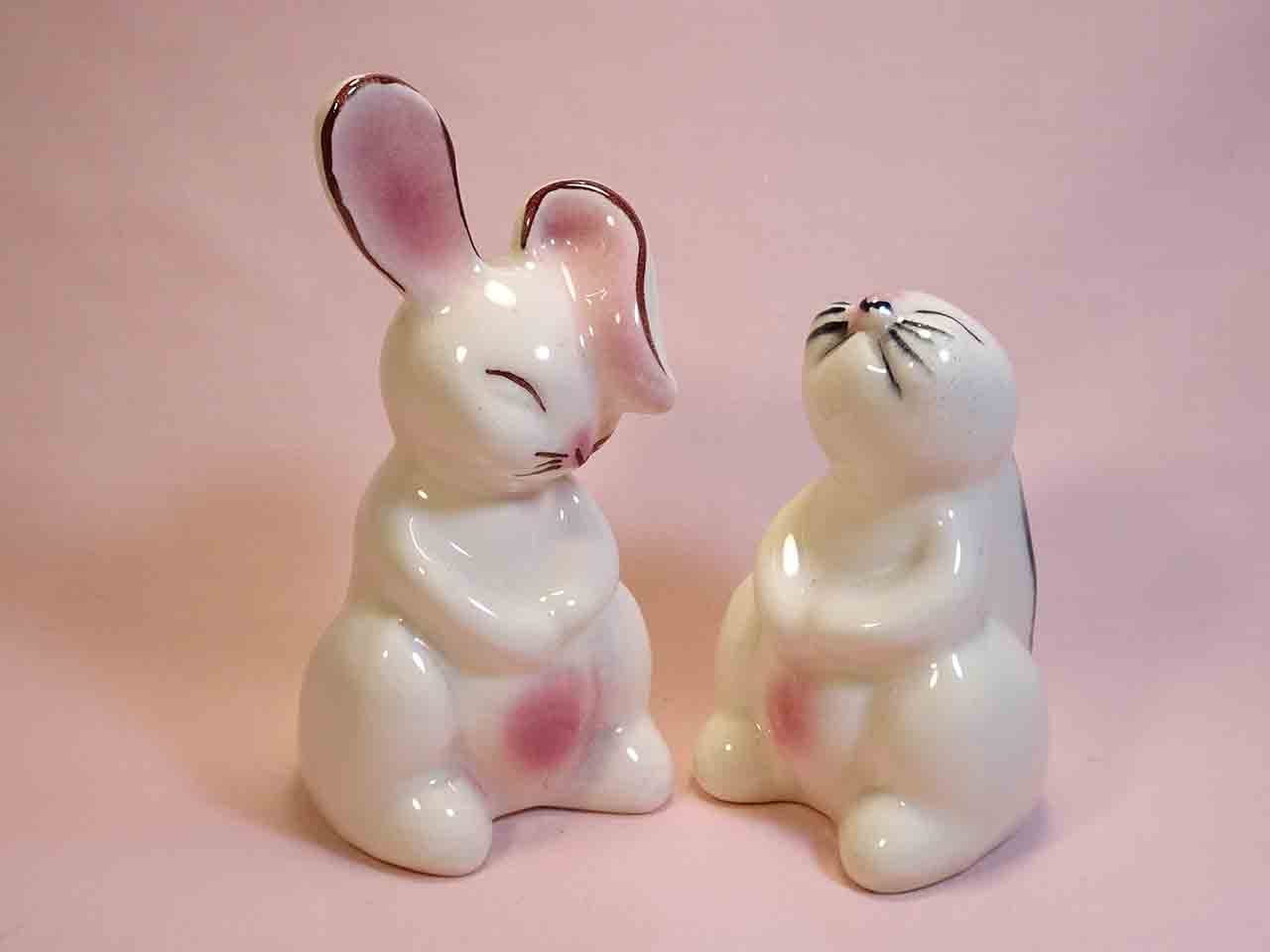 Pacific pottery rabbit salt and pepper shakers