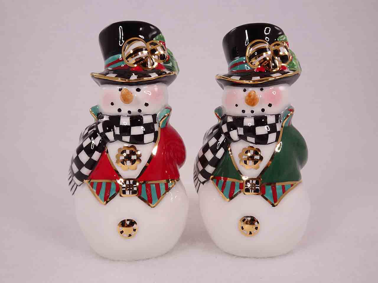 MacKenzie-Childs salt and pepper shakers - snowmen