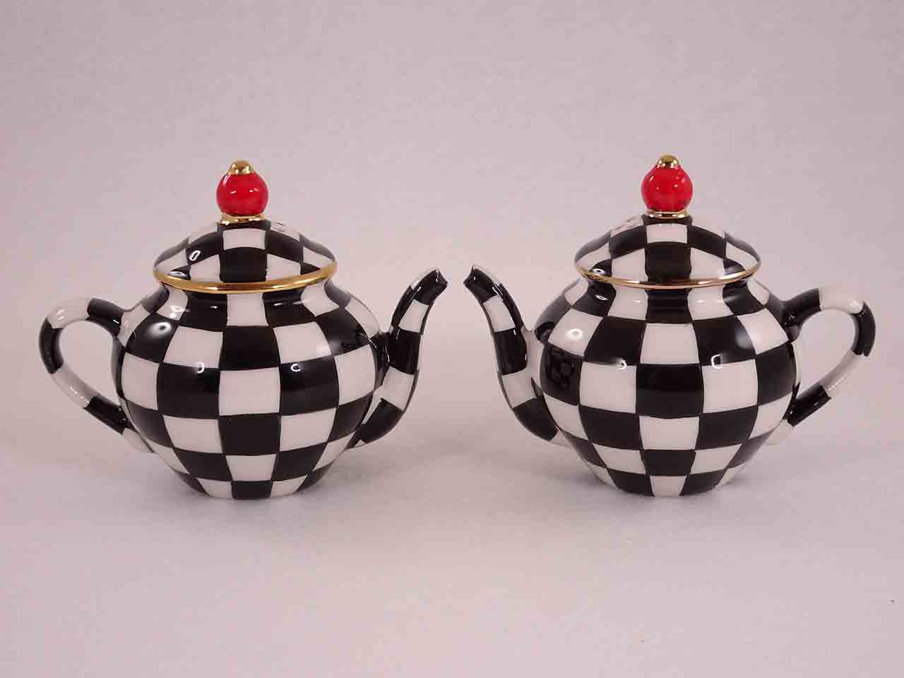 MacKenzie-Childs salt and pepper shakers - teapots