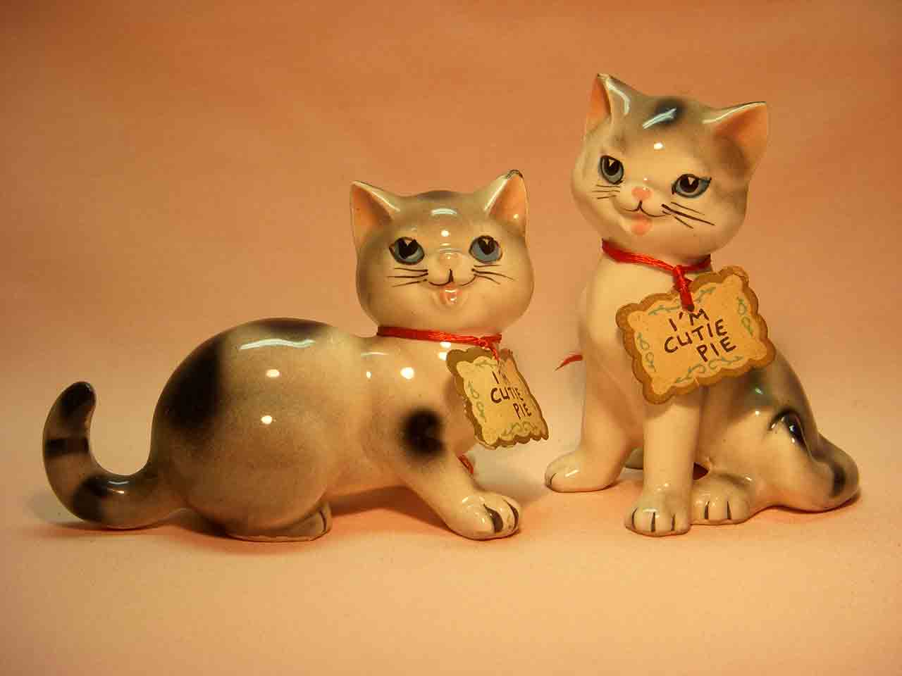 Kittens by Karen - cat salt and pepper shakers - "I'm Cutie Pie"